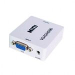 White VGA TO HDMI Converter Box 1080P 60Hz VGA2HDMI